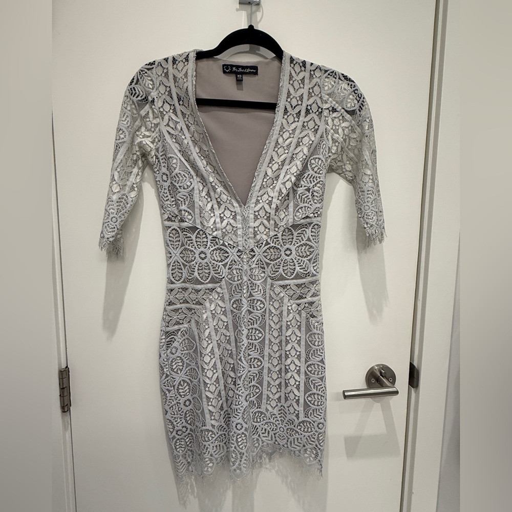 For Love And Lemons Lyla Dress in Silver